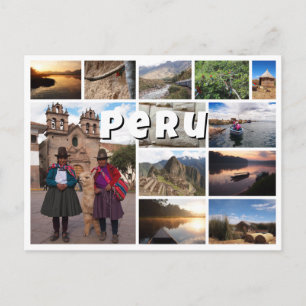 Peru souvenir fotocollage briefkaart