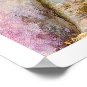 Peru, stadsdaken onder de berg, poster (Hoek)