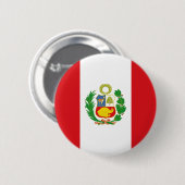 Peru State Flag Button (Voorkant /achterkant)