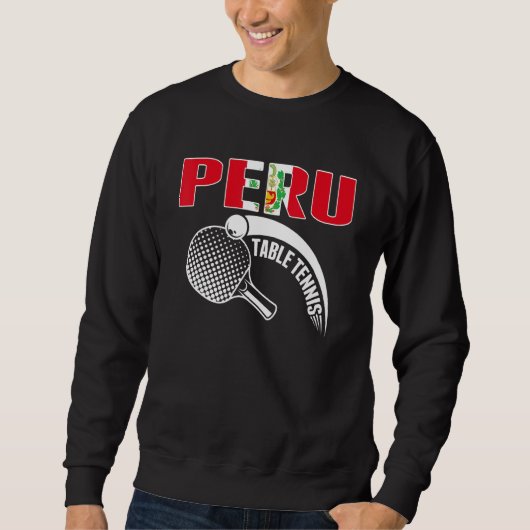 Peru Table Tennis   Support Peruvian Ping Pong Tea Trui (Voorkant)