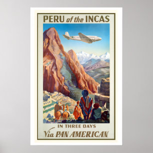Peru van de Inca's in drie dagen via Pan American Poster