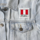 Peru Vierkante Button 5,1 Cm (In situ)