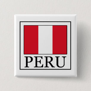 Peru Vierkante Button 5,1 Cm
