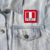Peru Vierkante Button 5,1 Cm (In situ)