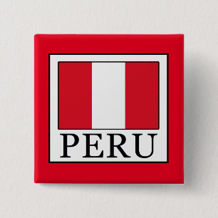 Peru Vierkante Button 5,1 Cm