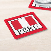 Peru Vierkante Kartonnen Onderzetter (Schuin)