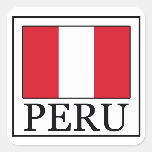 Peru Vierkante Sticker (Voorkant)