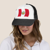 Peru Vlag Hoed Trucker Pet (In situ)