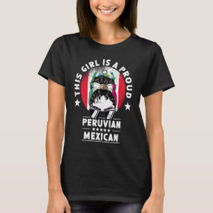 Peru Vlag Mexico Opgegroeide Vrouwen Meisje Burger T-shirt