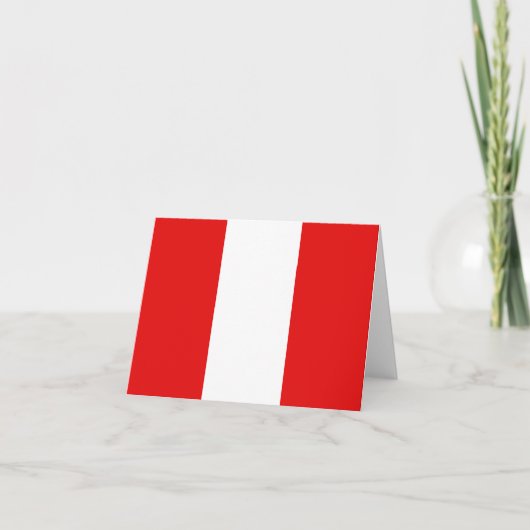 Peru Vlag Notecard Kaart (Voorkant)