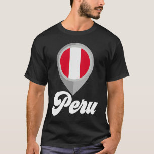 PERU Vlag PIN I Love PERU Travel T-shirt