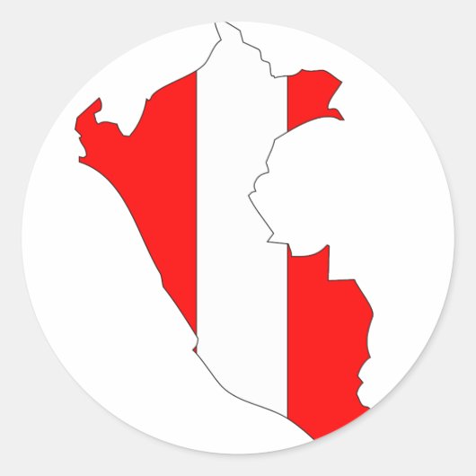 Peru-vlag Ronde Sticker (Voorkant)