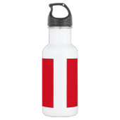 Peru Vlag Vrijheidsfles Waterfles (Achterkant)