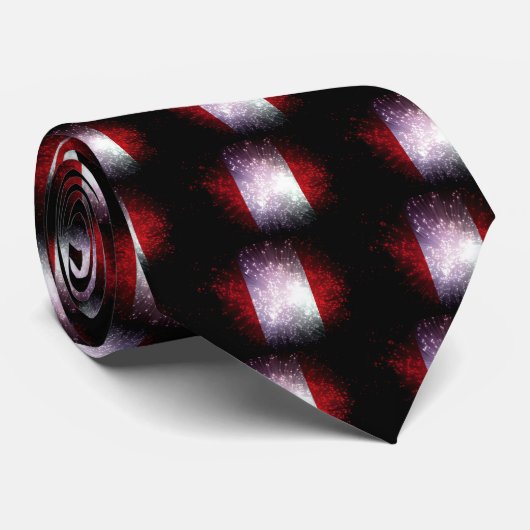 Peru Vlag Vuurwerk Stropdas (Opgerold)