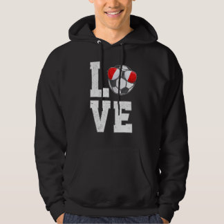 Peru Voetbal Liefde Peruaanse Fan Vlag Hoodie