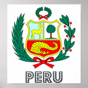 Peru-wapenschild Poster