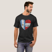 Peruaanse Argentijnse Vlag Hart Argentinië Peru Vl T-shirt (Voorkant volledig)