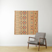 Peruaanse Indiër: Tribal Geometric Naadloos Wandkleed (In Situ (horizontaal))