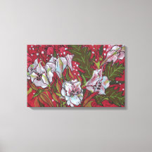 Peruaanse Lilies Spring Flowers Floral Art Sketch