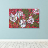 Peruaanse Lilies Spring Flowers Floral Art Sketch Canvas Afdruk (Insitu (Houten vloer))