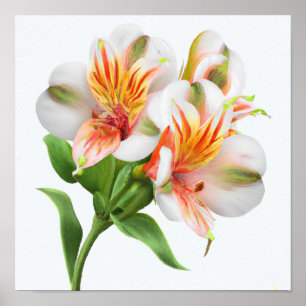 Peruaanse Lily Flowers Art Print Poster