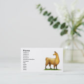 Peruaanse Llama-profielkaart Visitekaartje (Staand voorkant)