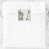 Peruaanse mummies vierkante sticker (Tas)