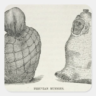 Peruaanse mummies vierkante sticker