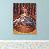 Peruaanse mummy van het kerkhof van Paracas Canvas Afdruk (Insitu (Houten vloer))