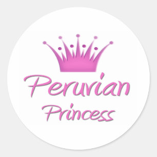 Peruaanse prinses ronde sticker