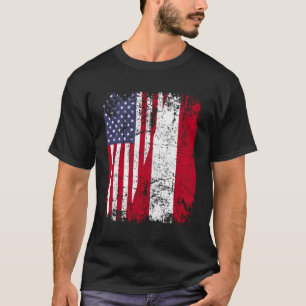 Peruaanse rots halve Amerikaanse vlag Peru vlag T-shirt