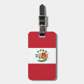 Peruaanse vlag bagagelabel (Voorkant verticaal)