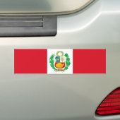 Peruaanse vlag bumpersticker (Op auto)