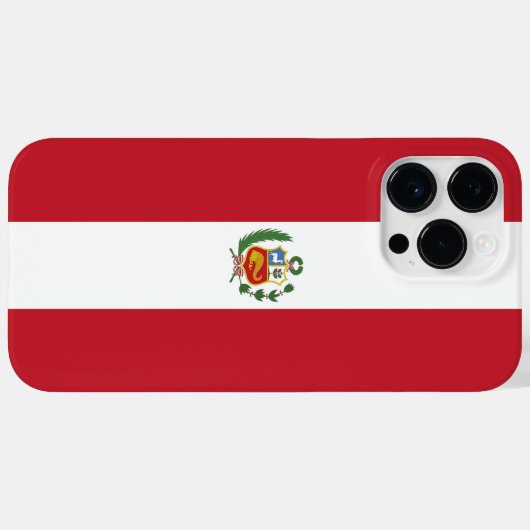 Peruaanse vlag Case-Mate iPhone case (Achterkant (horizontaal))