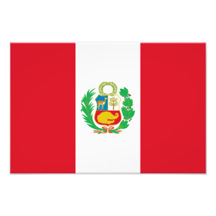 Peruaanse vlag foto afdruk