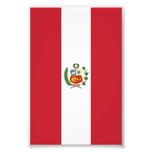Peruaanse vlag foto afdruk (Voorkant)