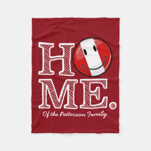 Peruaanse vlag glimlachen   House Warmer Fleece Deken