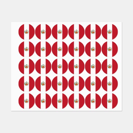 Peruaanse vlag labels (Vel)