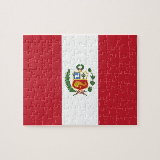 Peruaanse vlag legpuzzel (Horizontaal)