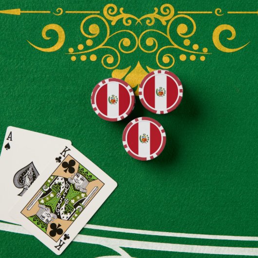 Peruaanse vlag poker chips (Pokertafel (Stack))