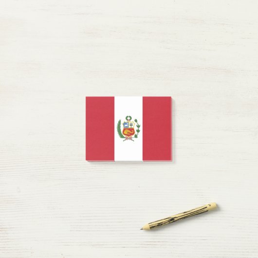 Peruaanse vlag post-it® notes (Op bureau)