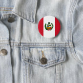 Peruaanse vlag ronde button 5,7 cm (In situ)