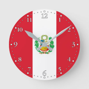 Peruaanse vlag ronde klok