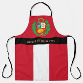 Peruaanse vlag Schort, Peruaanse koks keuken Schort (Voorkant)