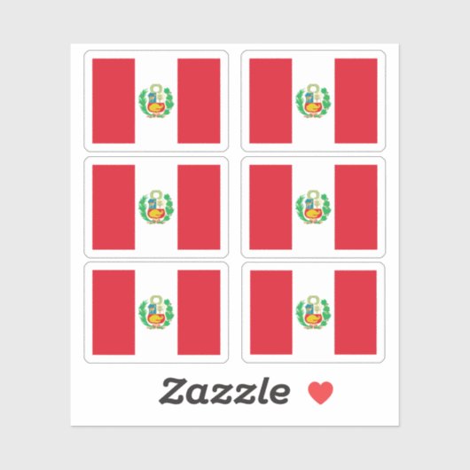 Peruaanse vlag sticker (Vel)