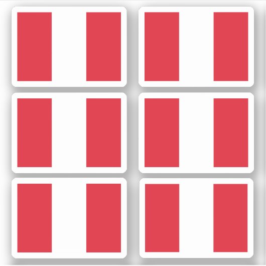 Peruaanse vlag sticker (Voorkant)