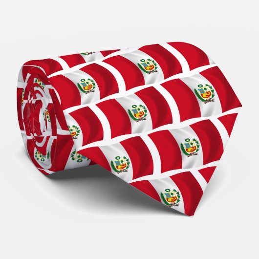 Peruaanse Vlag Stropdas (Opgerold)