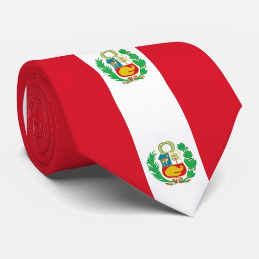Peruaanse vlag stropdas (Opgerold)