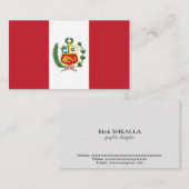 Peruaanse vlag visitekaartje (Voorkant / Achterkant)