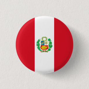 Peruaanse vlag, vlag van Peru Ronde Button 3,2 Cm